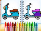Cute Bike Coloring Book, Gratis online Spiele, Kinderspiele, Ausmalbilder, HTML5 Spiele